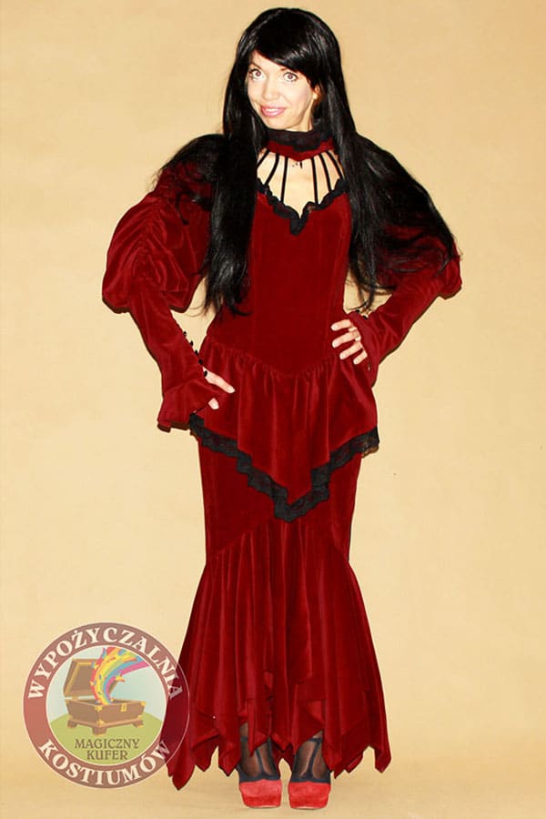 Kreacja Halloween - Suknia Adams Family