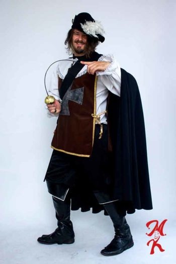 Strój Muszkietera Brązowy D'artagnan